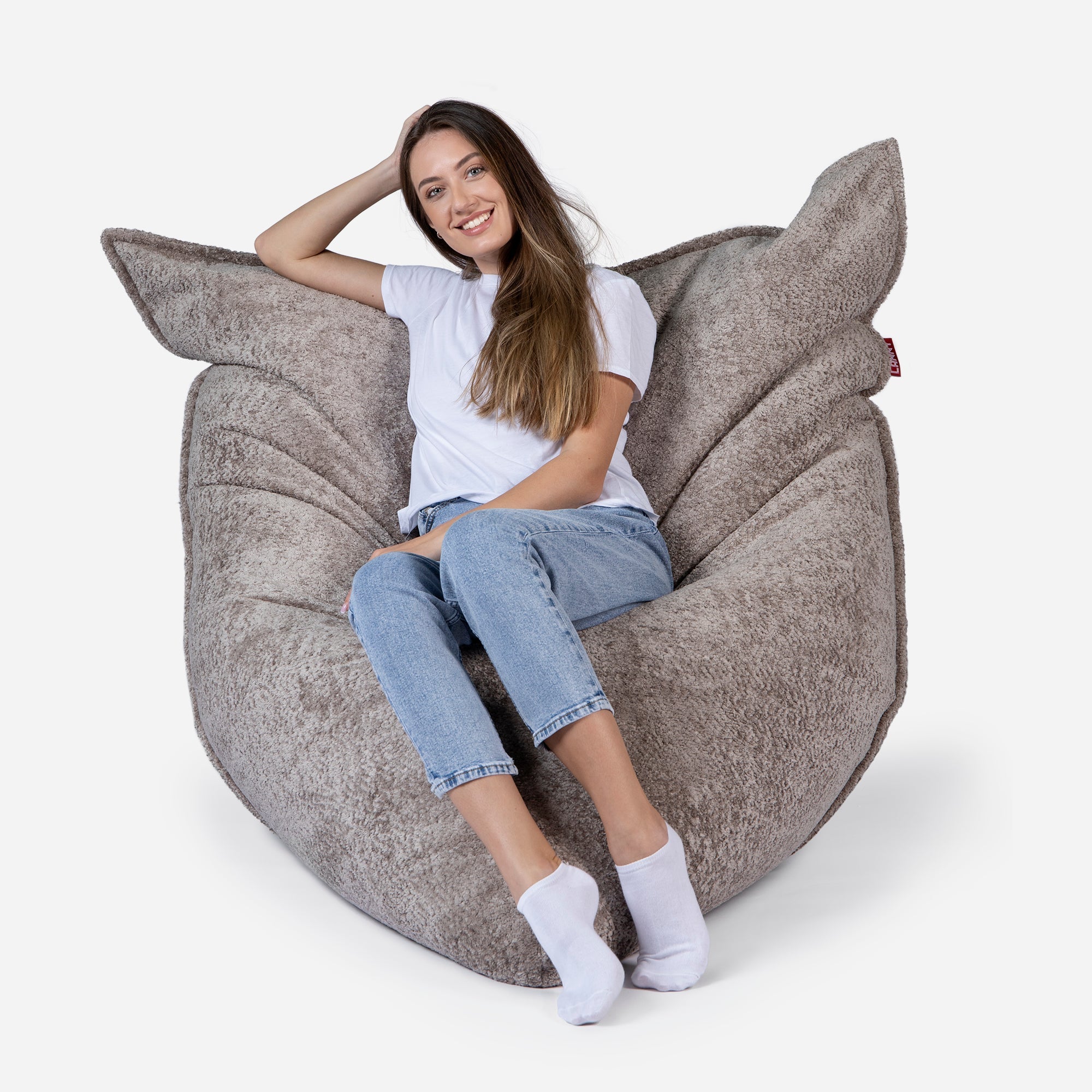 Sloppy Fluffy Brown Bean bag - Lanny Beanbag - Bean Bag Chairs