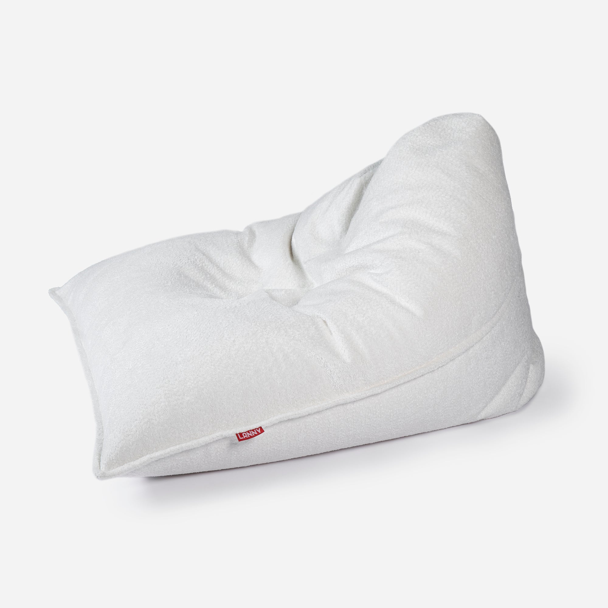 Sloppy Fluffy White Bean bag - Lanny Beanbag - Bean Bag Chairs