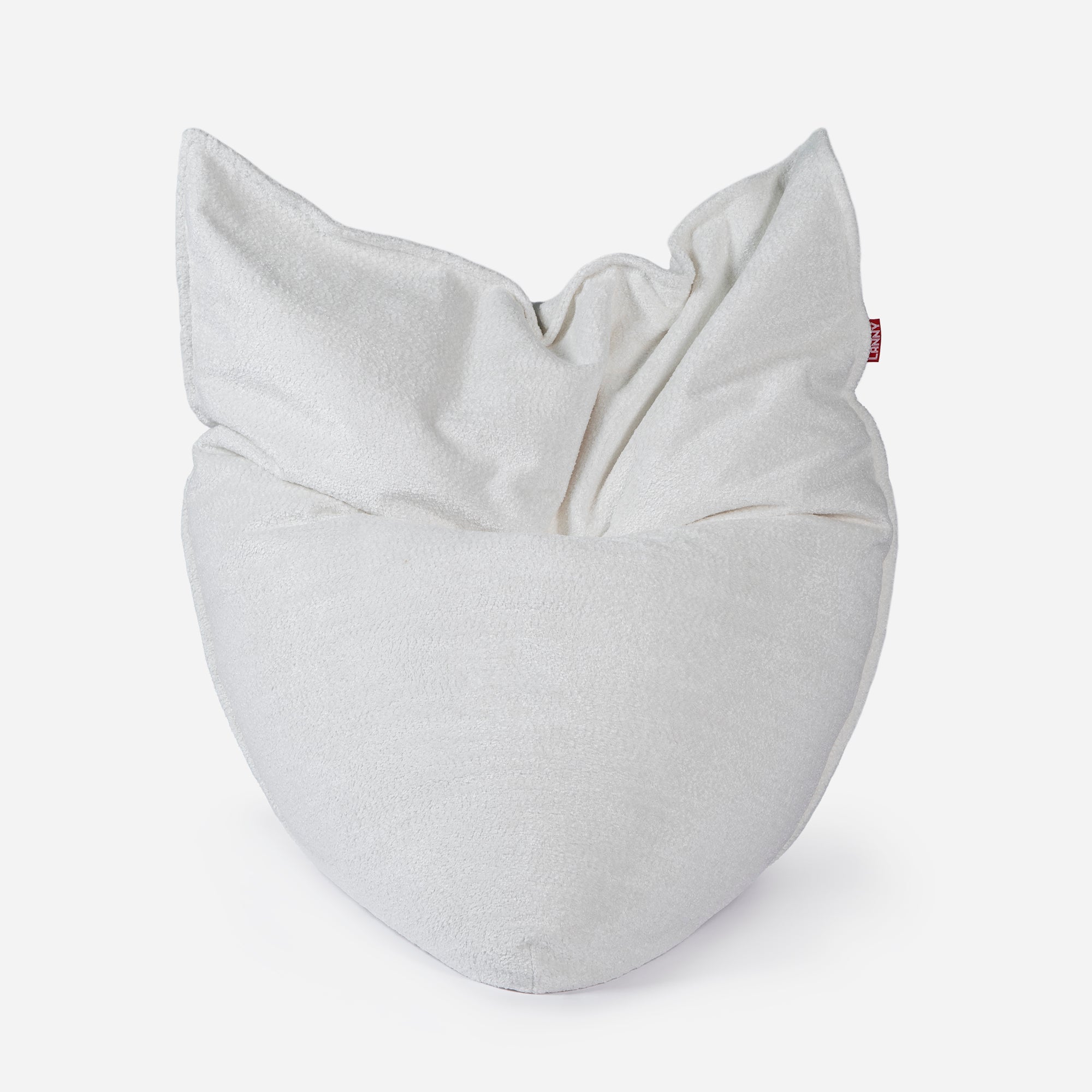 Sloppy Fluffy White Bean bag - Lanny Beanbag - Bean Bag Chairs